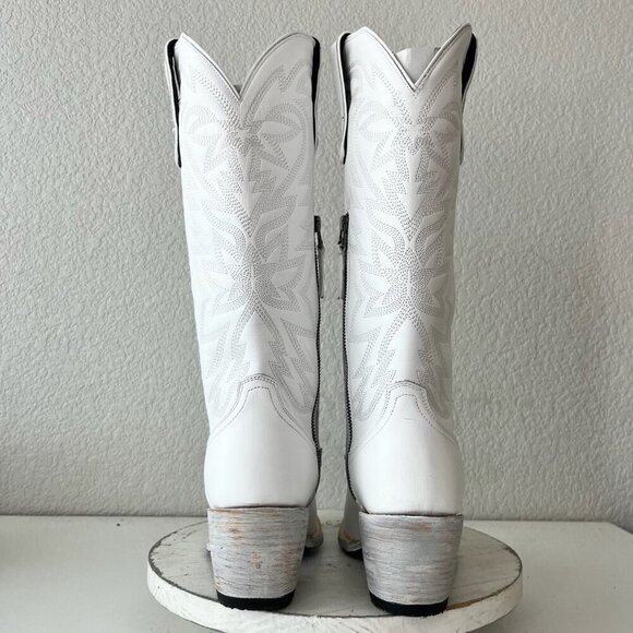 Lane MEGAN MORONEY Smokeshow Womens Cowboy Boots 9 White Western Cowgirl Tall - Picture 4 of 14